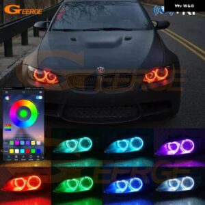 BMW 3シリーズ E90 E91 E92 E93 M3 RFリモートBLUETOOTH対応アプリマルチカラーRGB LEDエンジェルアイハローリングカーアクセサリー