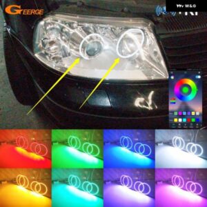 フォルクスワーゲン VW SHARAN 7M シート アルハンブラ BLUETOOTH アプリ RF リモート マルチカラー 超高輝度 RGB LED エンジェルアイキット ハローリング