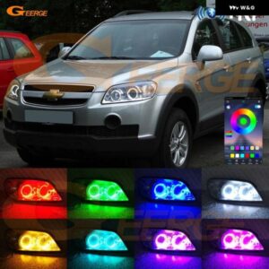 シボレー キャプティバ S3X 2006 - 10 BLUETOOTHアプリ マルチカラー 超高輝度 RGB LED エンジェルアイキット ハローリング