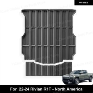 車用リア トランク マット RIVIAN R1T 2022-2024 TPE リア トランク プロテクター パッド 全ウェザー型カーペットカーゴライナー ペット用アンチキック