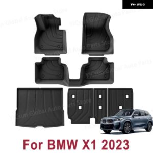 車 トランク マット BMW X1 2023 TPE 車用フロアマット 全ウェザー型 滑り止め リア トランク マット カーゴライナー シートバック 汚れ防止 パッド