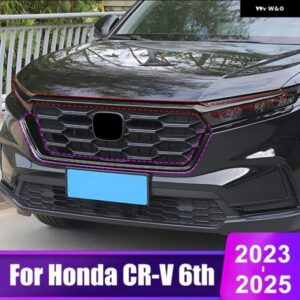 ホンダ CRV 2023 2024 2025 CR-V 第6世代 ハイブリッドカー レーシング フロント グリル ストリップ トリム カバー ステッカー アクセサリー