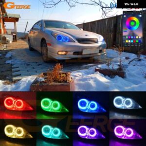 レクサス ES 300 330 トヨタ ウィンダム MCV30 RFリモートBLUETOOTHアプリマルチカラー超高輝度RGB LEDエンジェルアイキット ハローリング