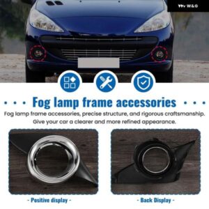 ホットフロント右 フォグランプ カバー クローム フォグランプ フレーム グリル オートアクセサリー プジョー 207スポーツ2006