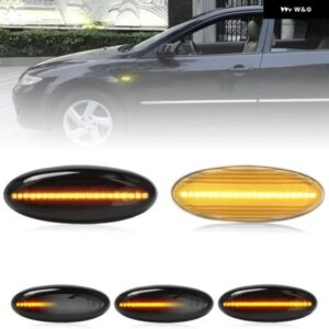 マツダ 323 B2500 プロテジェ トリビュート MPV クリアスモークレンズ LED サイドマーカーランプ アンバー サイドフェンダー ウィンカーライト