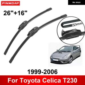 車用 ワイパー トヨタ セリカ T230 1999-2006 26インチ + 16インチ フロント リア ワイパー ブレード ブラシ カッター アクセサリー 1999 2000 2001