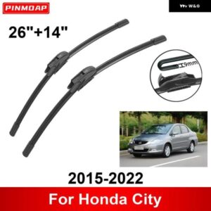 車用 ワイパー ホンダ シティ 2015-2022 26インチ + 14インチ フロント リア ワイパー ブレード ブラシ カッター アクセサリー 2017 - 22