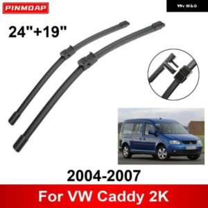 車用 ワイパー VW キャディ 2K 2004-2007 24インチ + 19インチ フロント リア ワイパー ブレード ブラシ カッター アクセサリー 2004 - 07