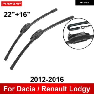 車用 ワイパー DACIA / RENAULT LODGY 2012-2016 22インチ + 16インチ フロントリア ワイパー ブレード ブラシカッター アクセサリー