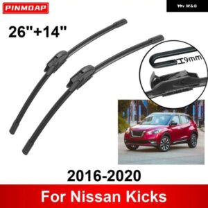 車用 ワイパー 日産 キックス 2016-2020 26インチ + 14インチ フロント リア ワイパー ブレード ブラシ カッター アクセサリー 2016 - 20