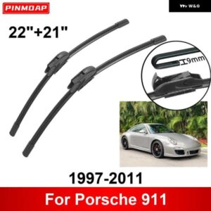 車用 ワイパー ポルシェ 911 1997-2011 22インチ + 21インチ フロント リア ワイパー ブレード ブラシ カッター アクセサリー 1997 1998