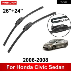 車用 ワイパー ホンダ シビック セダン 2006-2008 26インチ + 24インチ フロント リア ワイパー ブレード ブラシ カッター アクセサリー 2006 2007 2008