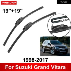 車用 ワイパー スズキ グランドビターラ 1998-2017 19インチ + 19インチ フロント リア ワイパー ブレード ブラシ カッター アクセサリー 1998 1999 2000