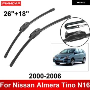 車用 ワイパー 日産 アルメーラ ティーノ N16 2000-2006 26インチ + 18インチ フロント リア ワイパー ブレード ブラシ カッター アクセサリー 2000 2001