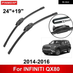 車用 ワイパー INFINITI QX80 2014-2016 24インチ + 19インチ フロント リア ワイパー ブレード ブラシ カッター アクセサリー 2014 2015 2016