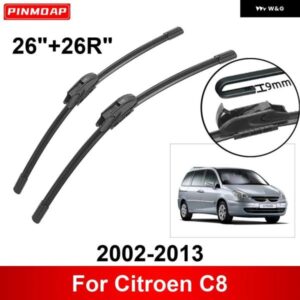 車用 ワイパー シトロエン C8 2002-2013 26インチ + 26インチ フロント リア ワイパー ブレード ブラシ カッター アクセサリー 2002 - 05