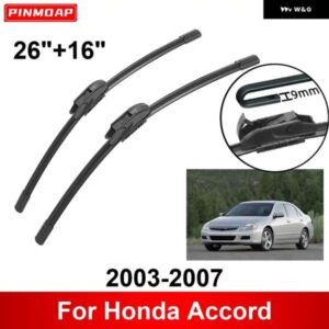 車用 ワイパー ホンダ アコード 2003-2007 26インチ + 16インチ フロント リア ワイパー ブレード ブラシ カッター アクセサリー 2003 - 07