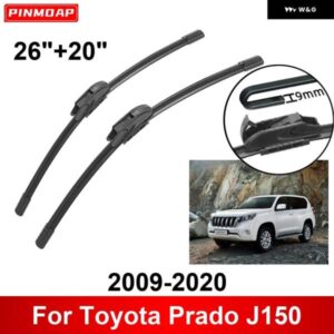 車用 ワイパー トヨタ プラド J150 2009-2020 26インチ + 20インチ フロントリア ワイパー ブレード ブラシカッターアクセサリー