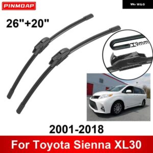 車用 ワイパー トヨタ シエナ XL30 2001-2018 26インチ + 20インチ フロント リア ワイパー ブレード ブラシ カッター アクセサリー