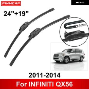 車用 ワイパー INFINITI QX56 2011-2014 24インチ + 19インチ フロント リア ワイパー ブレード ブラシ カッター アクセサリー 2011 - 14