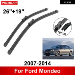 車用 ワイパー フォード モンデオ 2007-2014 26インチ + 19インチ フロント リア ワイパー ブレード ブラシ カッター アクセサリー 2007 2008 2009