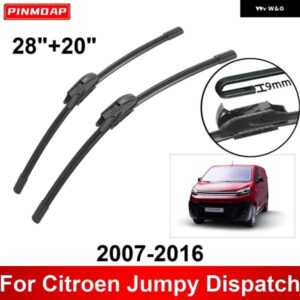 車用 ワイパー シトロエン ジャンピー ディスパッチ 2007-2016 28インチ + 20インチ フロント リア ワイパー ブレード ブラシ カッター アクセサリー