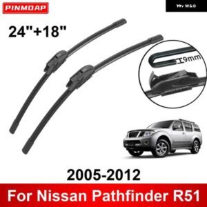 車用 ワイパー 日産 パスファインダー R51 2005-2012 24インチ + 18インチ フロント リア ワイパー ブレード ブラシ カッター アクセサリー