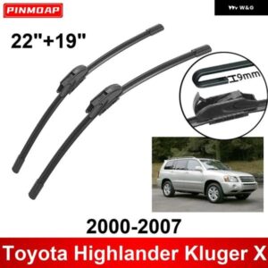 車用 ワイパー トヨタ ハイランダー クルーガー XU20 2000-2007 22インチ + 19インチ フロント リア ワイパー ブレード ブラシ カッター アクセサリー 2000