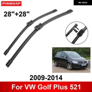 車用 ワイパー VW ゴルフ プラス 521 2009-2014 28インチ + 28インチ フロント リア ワイパー ブレード ブラシ カッター アクセサリー 2009 2010 2011