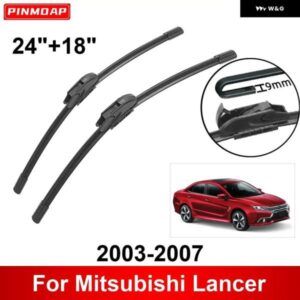 車用 ワイパー 三菱 ランサー 2003-2007 24インチ + 18インチ フロント リア ワイパー ブレード ブラシ カッター アクセサリー 2003 - 07