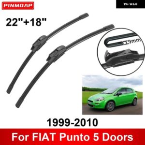 車用 ワイパー FIAT PUNTO 5ドア 1999-2010 22インチ + 18インチ フロント リア ワイパー ブレード ブラシ カッター アクセサリー