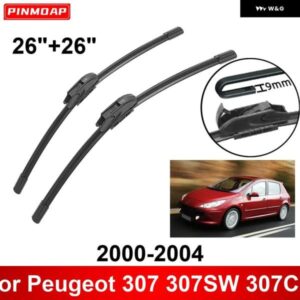 車用 ワイパー プジョー 307 307SW 307CC 2000-2004 26インチ + 26インチ フロント リア ワイパー ブレード ブラシ カッター アクセサリー 2000