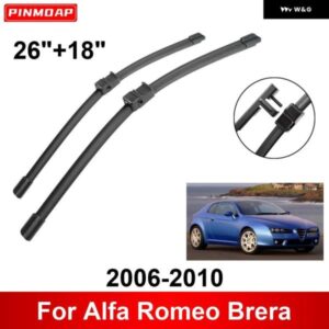 車用 ワイパー アルファロメオ ブレラ 2006-2010 26インチ + 18インチ フロント リア ワイパー ブレード ブラシ カッター アクセサリー 2006 - 10
