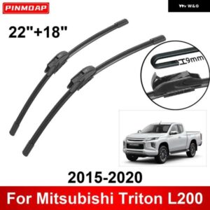 車用 ワイパー 三菱 トライトン L200 2015-2020 22インチ + 18インチ フロント リア ワイパー ブレード ブラシ カッター アクセサリー 2015 2016 2017