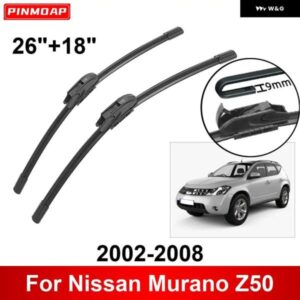 車用 ワイパー 日産 ムラーノ Z50 2002-2008 26インチ + 18インチ フロント リア ワイパー ブレード ブラシ カッター アクセサリー 2002 2003 2004