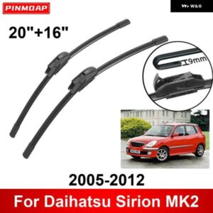 車用 ワイパー ダイハツ シリオン MK2 2005-2012 20インチ + 16インチ フロント リア ワイパー ブレード ブラシ カッター アクセサリー 2005
