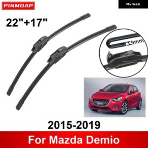 車用 ワイパー マツダ デミオ 2015-2019 22インチ + 17インチ フロント リア ワイパー ブレード ブラシ カッター アクセサリー 2015 - 19
