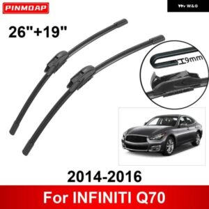 車用 ワイパー INFINITI Q70 2014-2016 26インチ + 19インチ フロント リア ワイパー ブレード ブラシ カッター アクセサリー 2014 2015 2016