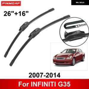 車用 ワイパー INFINITI G35 2007-2014 26インチ + 16インチ フロント リア ワイパー ブレード ブラシ カッター アクセサリー 2007
