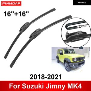 車用 ワイパー スズキ ジムニー MK4 2018-2021 16インチ + 16インチ フロント リア ワイパー ブレード ブラシ カッター アクセサリー 2018 - 21