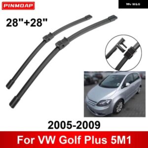 車用 ワイパー VW ゴルフ プラス 5M1 2005-2009 28インチ + 28インチ フロント リア ワイパー ブレード ブラシ カッター アクセサリー 2005 - 09