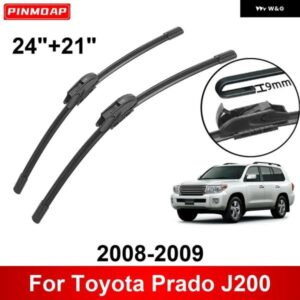 車用 ワイパー トヨタ プラド J200 2008-2009 24インチ + 21インチ フロント リア ワイパー ブレード ブラシ カッター アクセサリー 2008 2009