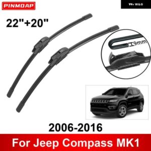 車用 ワイパー ジープ コンパス MK1 2006-2016 22インチ + 20インチ フロント リア ワイパー ブレード ブラシ カッター アクセサリー 2006