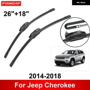車用 ワイパー ジープ チェロキー 2014-2018 26インチ + 18インチ フロント リア ワイパー ブレード ブラシ カッター アクセサリー 2014 - 18