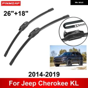 車用 ワイパー ジープ チェロキー KL 2014-2019 26インチ + 18インチ フロント リア ワイパー ブレード ブラシ カッター アクセサリー 2014 - 16