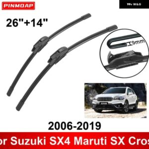 車用 ワイパー スズキ SX4 マルチ SX クロス 2006-2019 26インチ + 14インチ フロント リア ワイパー ブレード ブラシ カッター アクセサリー 2006