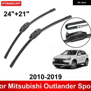 車用 ワイパー 三菱 アウトランダー スポーツ 2010-2019 24インチ + 21インチ フロント リア ワイパー ブレード ブラシ カッター アクセサリー