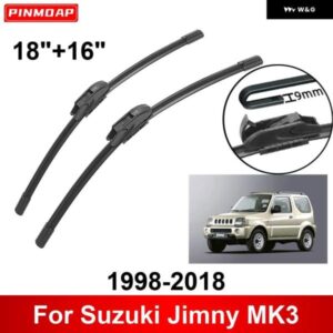 車用 ワイパー スズキ ジムニー MK3 1998-2018 18インチ + 16インチ フロント リア ワイパー ブレード ブラシ カッター アクセサリー 1998