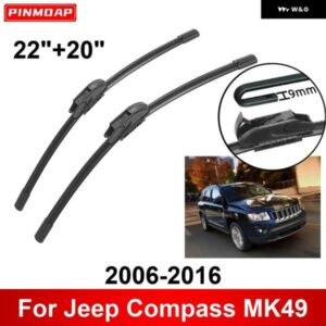車用 ワイパー ジープ コンパス MK49 2006-2016 22インチ + 20インチ フロント リア ワイパー ブレード ブラシ カッター アクセサリー 2006
