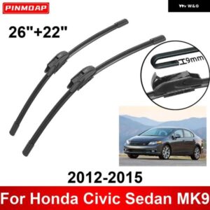 車用 ワイパー ホンダ シビック セダン MK9 2012-2015 26インチ + 22インチ フロント リア ワイパー ブレード ブラシ カッター アクセサリー 2012 - 15